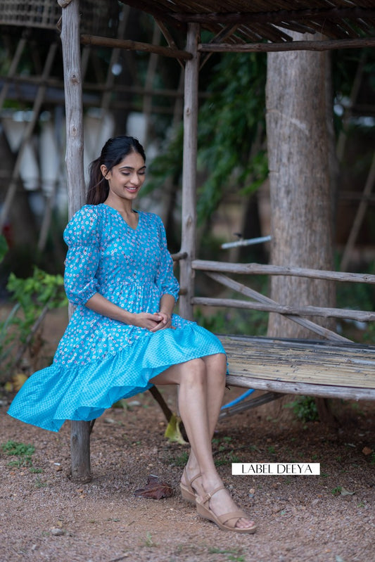 Boho Blue Dress