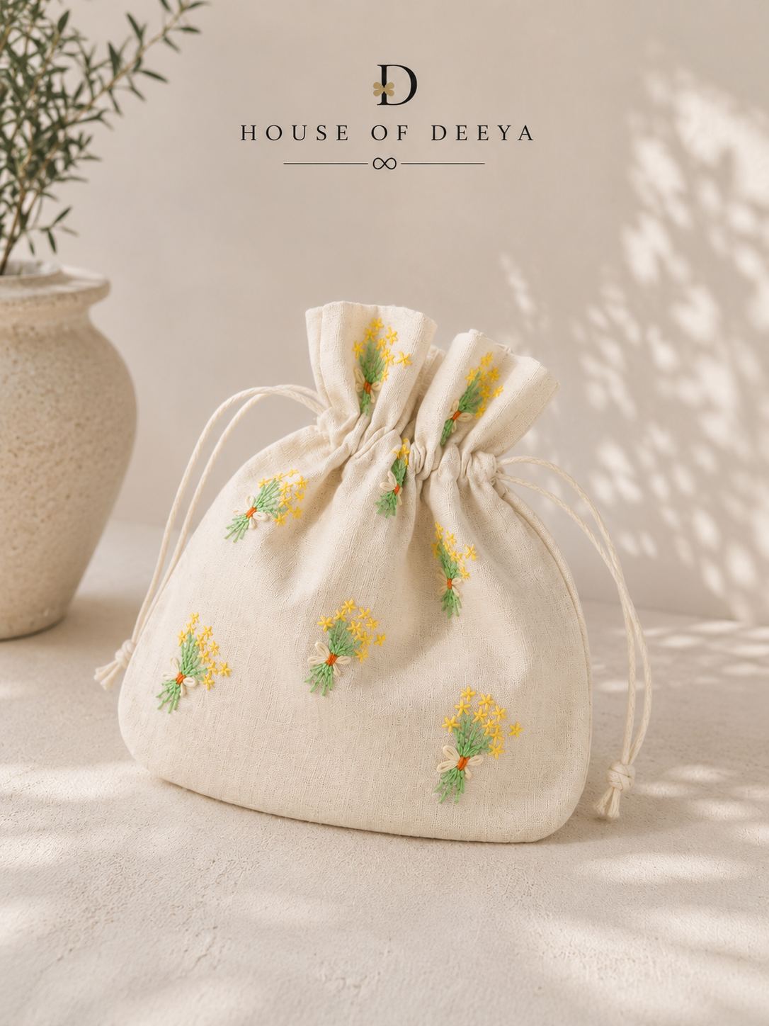 Whispers of Bloom - Potli Bag