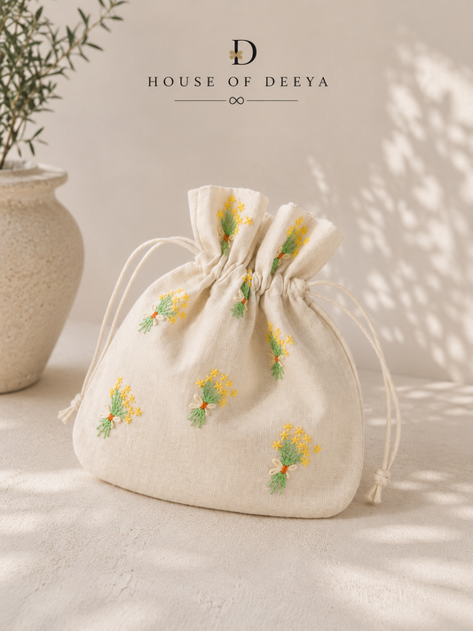 Whispers of Bloom - Potli Bag