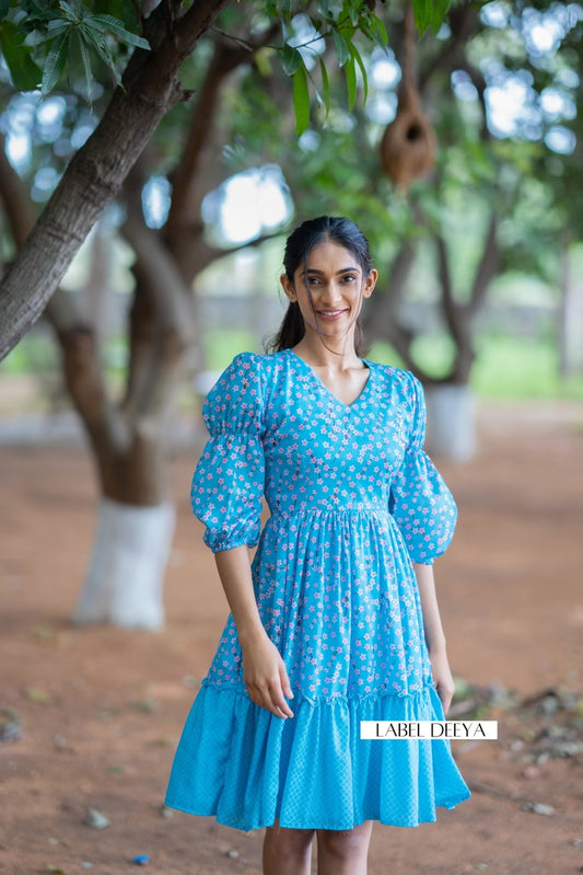 Boho Blue Dress