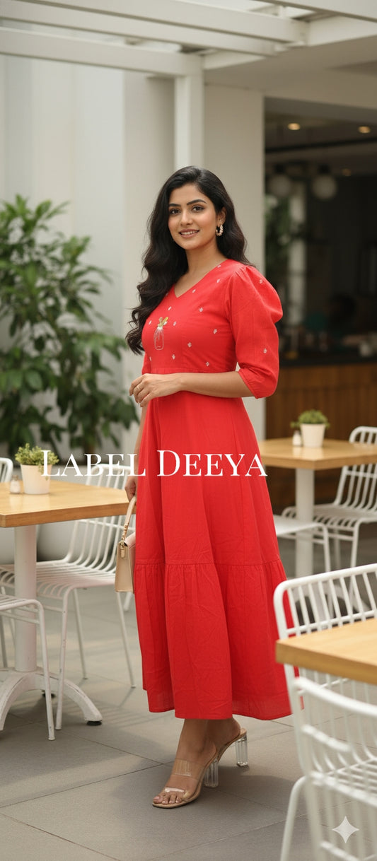 Red tumbler dress