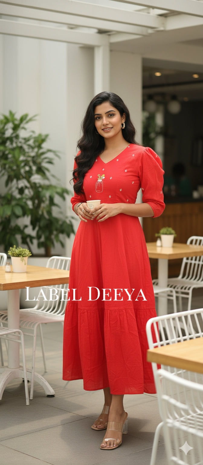 Red tumbler dress